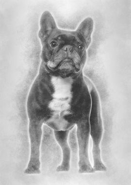 French Bulldog standing ag