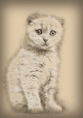 Portrait of Scottish Fold 