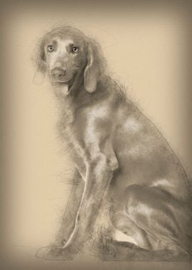 Portrait of Weimaraner 8 m