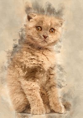 Portrait of Scottish Fold 