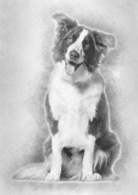 Border Collie dog 1 year o