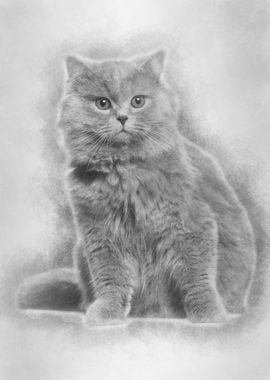 British Longhair sitting a