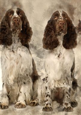 Two English Springer spani