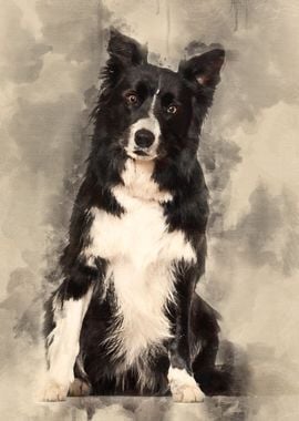 Border Collie dog sitting