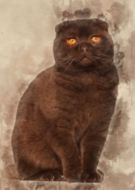 Portrait of Scottish Fold 