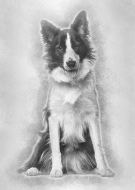 Border Collie dog 18 mont