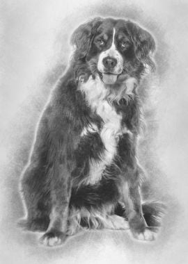 Bernese mountain dog sitti