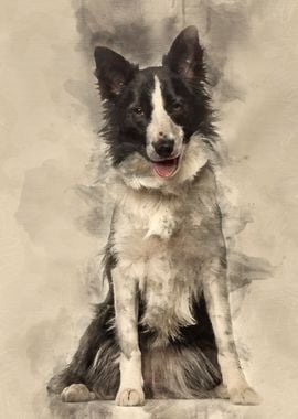 Border Collie dog 18 mont