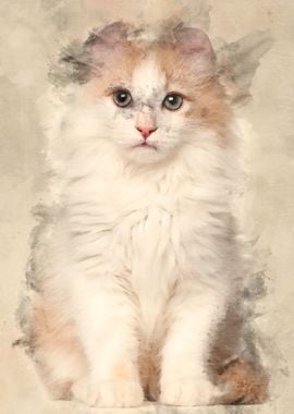 American Curl kitten 3 mon