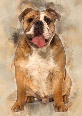 English bulldog 9 months o