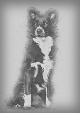 Border Collie dog 1 year o