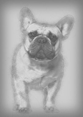 French Bulldog standing ag