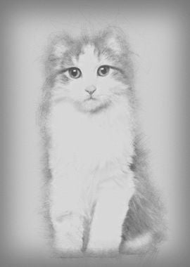 American Curl kitten 3 mon