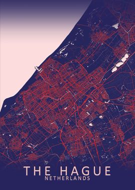 The Hague Blue City Map