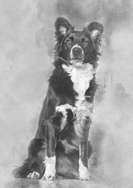 Border Collie dog 1 year o