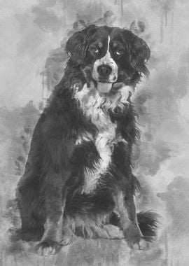 Bernese mountain dog sitti