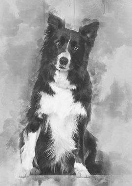 Border Collie dog sitting