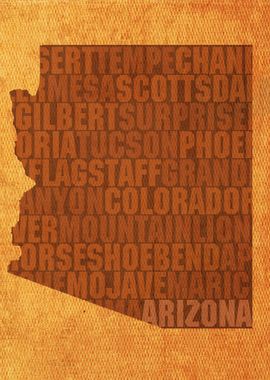 Arizona State Words Map