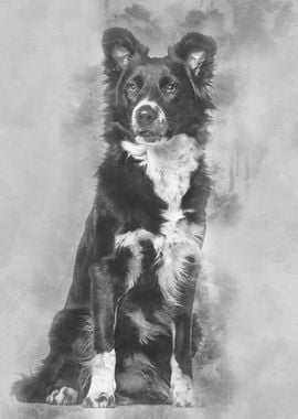 Border Collie dog 1 year o