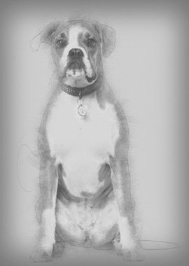 Portrait of Boxer 14 years