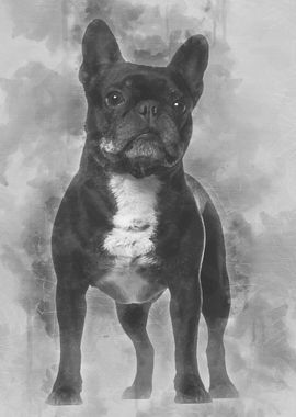 French Bulldog standing ag