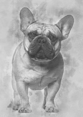 French Bulldog standing ag