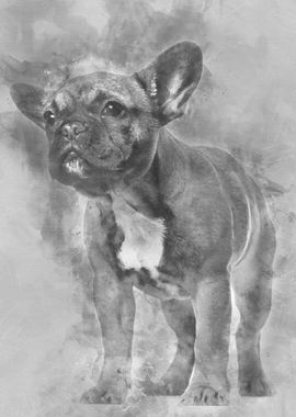 French Bulldog standing ag