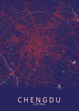 Chengdu Blue City Map