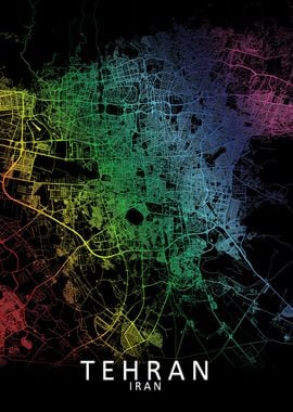 Tehran  Rainbow City Map