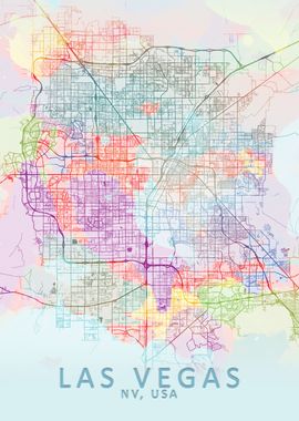 Las Vegas Colour SplashMap