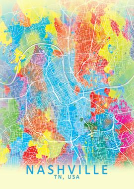 Nashville Splash City Map