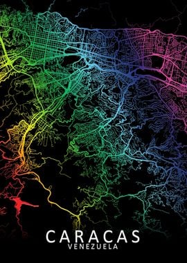 Caracas Rainbow City Map