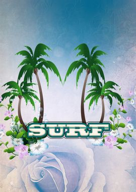 Surf tropical design