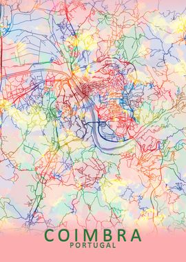 Coimbra Portugal City Map