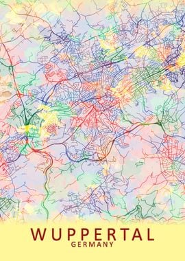 Wuppertal Germany City Map