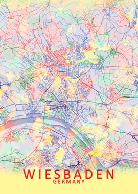 Wiesbaden Germany City Map