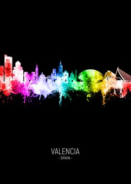 Valencia Spain Skyline