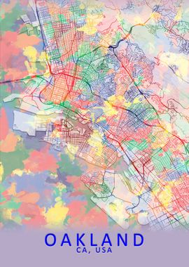 Oakland CA USA City Map