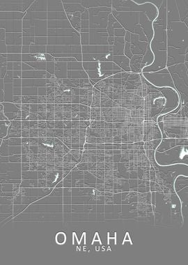 Omaha NE USA City Map