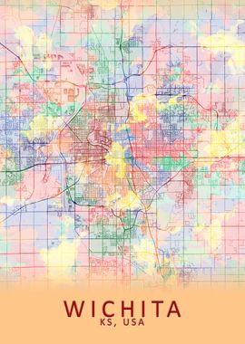 Wichita KS USA City Map