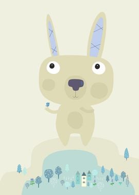 Rabbit and city