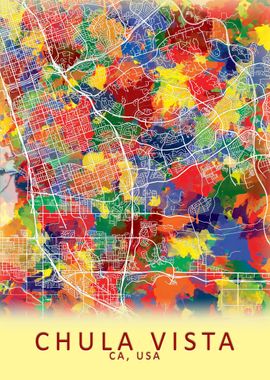 Chula Vista USA City Map