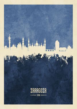 Zaragoza Spain Skyline