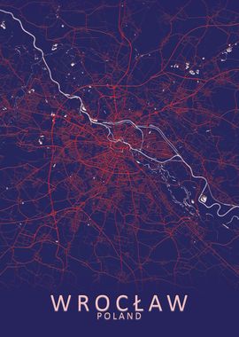 Wroclaw Poland City Map