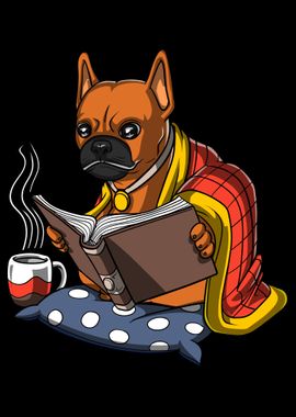 French Bulldog Book Lover