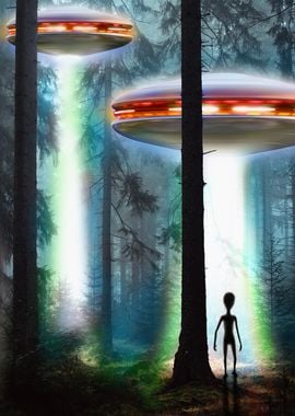 UFO Alien Forest