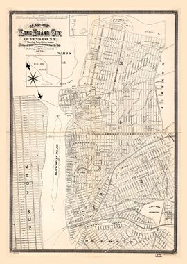 Long Island Map 1874