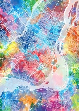 montreal city map color