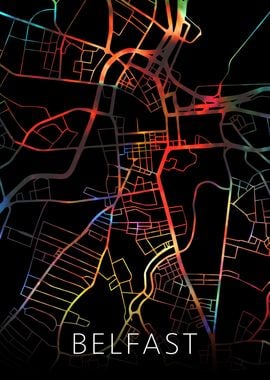 Belfast N Ireland City Map