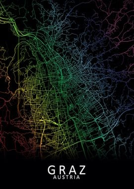 Graz Austria City Map